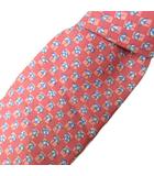 美品 ネクタイ レギュラータイ 傘 総柄 絹 シルク ピンク 0207 IBO89