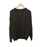 ヴィンテージ 3Dニット セーター 総柄 ブラウン系 L