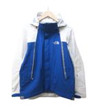 ザノースフェイス THE NORTH FACE マウンテンパーカー HYVENT ALPHA ナイロン 切替 バイカラー ロゴ 刺繍 青白 ブルー ホワイト ■GY09 0204