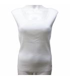 フォクシー FOXEY ニット カットソー ロゴ プレート フレンチスリーブ 40 約M 白 ホワイト 25144 IBO89 0226