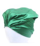 プラダ PRADA キャップ 帽子 シルク サテン地 ギャザー デザイン M 緑 グリーン IBO89 0226