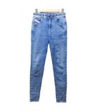 1984 SLANDY-HIGH デニムパンツ ジーンズ ヴィンテージ加工 スキニー ハイウエスト 24 青 ブルー 系 IBO87 0207