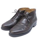ラルフローレン RALPH LAUREN チャッカブーツ レザー レースアップ 7 1/2 EE 約25.5cm 茶 ブラウン IBO87 0322