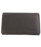 アクアスキュータム AQUASCUTUM カードケース 名刺入れ 二つ折り レザー ロゴ 裏地 ハウスチェック 茶 ブラウン 0309