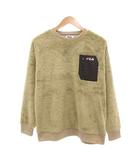 フィラ FILA タグ付き シャギー クルー トップス M ベージュ 長袖 フリース 胸ポケット /SC