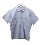 ベンデイビス BEN DAVIS ワークシャツ ハーフジップ ロゴ 半袖 XS 灰 グレー 0328