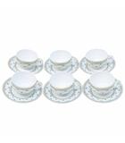  レイノー RAYNAUD LIMOGES 美品 L'ALLEE DU ROY アレドロア 王の小径 ティーカップ&ソーサー 6客セット 花柄 金彩 白 ホワイト 系 0331