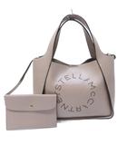 ステラマッカートニー STELLA McCARTNEY クロスボディバッグ 2WAY ショルダーバッグ ハンドバッグ サークルロゴ パンチング ポーチ付 ベージュ 系 SP23 513860 ☆AA★
