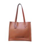 コーチ COACH リレー トート 34 ショルダーバッグ ロゴ レザー スクエア 茶 ブラウン CH757 0405