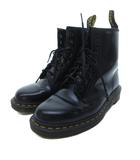 ドクターマーチン DR.MARTENS 8ホールブーツ レザー 黄色ステッチ 黒 ブラック 8 AW006 /HW ■IBO97