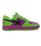 アベイシングエイプ A BATHING APE ×アベンジャーズ ハルク スニーカー BAPE STA パテントレザー 星柄  緑 紫 29 /HW ■IBO97