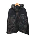 アヴィレックス AVIREX フューチャーカモ マウンテンパーカー ジャケット ブルゾン 総柄 L 黒 ブラック マルチカラー 6112121 IBO87