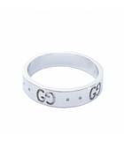 アイコンリング 指輪 GGロゴ K18WG 9号 3.4g /HW ■WY