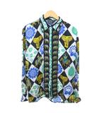 ヴェルサーチ ヴェルサーチェ VERSACE エレファント シャツ 長袖 レギュラーカラー マルチカラー S ■AO5