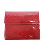 バーバリー BURBERRY 財布 ウォレット ノバチェック エナメル ボルドー /SX