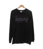 シュプリーム SUPREME 長袖Tシャツ ロゴ プリント クルーネック M 黒 ブラック マルチカラー /SX ■AWS1