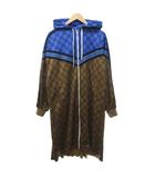 グッチ GUCCI GGテクニカルカラー切替 バックプリーツ ジャージーパーカージャケット 茶 ブラウン XS 550604 XJADG ■AO5