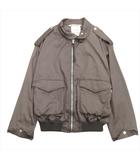 アクネ ストゥディオズ Acne Studios サテン ボンバー ジャケット SATIN BOMBER JACKET ブルゾン フライト ミリタリー 44 グレー メンズ