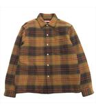 ライン フランネル スナップ シャツ Lined Flannel Snap Shirt ジャケット ブルゾン チェック ロゴ 刺繍 S 茶 ブラウン 黒 ブラック メンズ