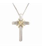 ティファニー TIFFANY & CO. SV925/K18YG コンビ シグネチャー クロス ネックレス アクセサリー ジュエリー シルバー/イエローゴールド メンズ レディース ユニセックス