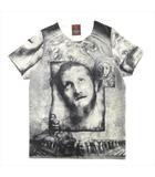 ジャンポールゴルチエ クラシック Jean Paul GAULTIER CLASSIQUE ジーザスキリスト マリア Tシャツ カットソー ストレッチ 90's オールド ビンテージ ヴィンテージ アーカイブ 48 ブルーグレー メンズ★7