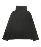 ミーイッセイミヤケ me ISSEY MIYAKE プリーツ加工 ハイネック ロング カットソー Tシャツ 長袖 黒 ブラック レディース◆8