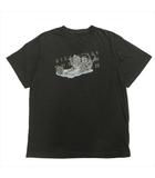 キャット プリント Tシャツ カットソー カレンダーロゴ プリント ネコ アニマル L 黒 ブラック メンズ レディース