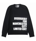 ディースクエアード DSQUARED2 ロゴ ウール ニット セーター カットソー 長袖 S71HA1242 サイズL 黒 ブラック メンズ