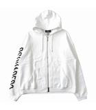 ディースクエアード DSQUARED2 ジップアップ パーカー スウェット ジャケット ブルゾン アームロゴ 裏起毛 S74HG0139 サイズM 白 ホワイト メンズ