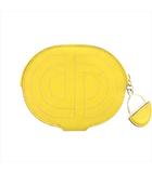 イン・ザ・ループ コインケース 財布 小銭入れ カードケース シェーヌダンクル シェーブル レザー 山羊革 D刻印 2019年製 黄 イエロー メンズ レディース◆11