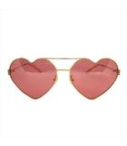 グッチ GUCCI ハート サングラス メガネ 眼鏡 インターロッキング GG ロゴ アイウェア GG1283S ピンク ゴールド レディース