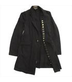 コムデギャルソンオムプリュス COMME des GARCONS HOMME PLUS 多釦 ポリ縮絨 チェスター コート ロング テーラード ジャケット ブレザー 製品染め アーカイブ S 黒 ブラック メンズ◆1