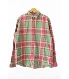 22AW Plaid Flannel Shirt ロゴ 刺繍 プレイド フランネル チェック 長袖シャツ M マルチカラー ブランド古着ベクトル 中古 ☆AA★ 250420