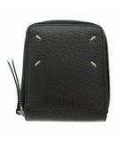 メゾンマルジェラ Maison Margiela ラウンドファスナー 二つ折り財布 S56UI0111P0399T8013 黒 ブラック ブランド古着ベクトル 中古 ☆AA★▲ 250423