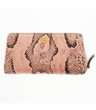 グッチ GUCCI GGマーモント ダブルG パイソン ジップアラウンド ウォレット 長財布 ピンク ブランド古着ベクトル 中古 ☆AA★●▲■ 250524