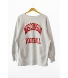 チャンピオン CHAMPION 90s USA製 Reverse Weave Sweatshirt WISCONSIN FOOTBALL ヴィンテージ リバースウィーブ 2段プリント スウェット トレーナー XL 灰 グレー ブランド古着ベクトル 中古250517