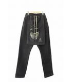 リックオウエンス Rick Owens DRKSHDW ダークシャドウ 22AW TOOTHFACE BELAS トゥース フェイス ベラス ワックスドコットン デニム サルエル パンツ DU02B4370-SBBEP7 S 黒 ブラック ブランド古着ベクトル 中古☆AA★ 250603