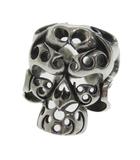 T-SKULL RING SILVER 925 ボルネオ スカル シルバー リング 指輪 ブランド古着ベクトル 中古☆AA★▲■250613