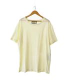 グッチ GUCCI バック ロゴ プリント ダメージ加工 半袖 Tシャツ 493117 X3185 XL クリーム ブランド古着ベクトル 中古☆AA★250703