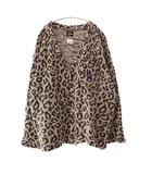 CHARCOAL TOKYO チャコール トーキョー 別注 20AW V Neck Cardigan Leopard Knit Jq レオパード柄 ジャガード Vネック カーディガン HM405 M 灰 グレー ブランド古着ベクトル 中古☆AA★250625