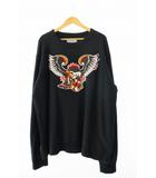EAGLE SWEATSHIRT イーグル スウェットシャツ トレーナー ZUK-2330-02 黒 ブラック ブランド古着ベクトル 中古 ● 250621