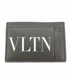 ヴァレンティノ ヴァレンチノ  VALENTINO VLTN-Logo Leather Cardholder ロゴ レザー カードホルダー ケース 黒 ブラック ブランド古着ベクトル 中古☆AA★▲■250714