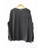 コモリ COMOLI 18SS インレイ起毛 ポケット クルーネック カットソー 長袖Tシャツ 101-05001 2 グレー ブランド古着ベクトル 中古 250630