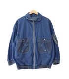 23SS DENIM HB MA-1 INDIGO ジップアップ デニム ジャケット ブルゾン S インディゴ ブルー ブランド古着ベクトル 中古☆AA★250818