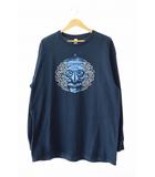 ボルネオスカル プリント F.T.S L/S TEE L 紺 ネイビー ブランド古着ベクトル 中古 ☆AA★ 250818