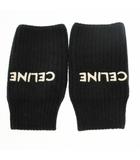 セリーヌ CELINE By Hedi Slimane バイエディスリマン ロゴ 刺繍 手袋 2A98R734L M 黒 ブラック ブランド古着ベクトル 中古 ☆AA★▲ 251024