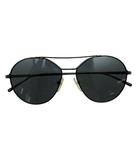 プラダ PRADA ワンポイン ロゴ ティアドロップ サングラス SPR56U 55□15 1AB-5S0 140 3N 黒ブラック ブランド古着ベクトル 中古☆AA★▲■250913