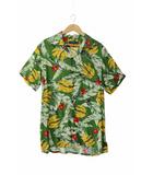 ラルフローレン RALPH LAUREN BANANA ALOHA SHIRT バナナ レーヨン アロハ 半袖 シャツ M 緑 グリーン ブランド古着ベクトル 中古250810