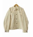  拳骨創造 ゲンコツクリエイト レザー シンチバック コットン トラッカー ジャケット ブルゾン F アイボリー ブランド古着ベクトル 中古●250830