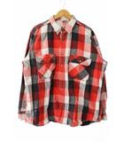 ファイブブラザー FIVE BROTHER 90s ヘビー ネル チェック 長袖 シャツ XL 赤 レッド ブランド古着ベクトル 中古●260117